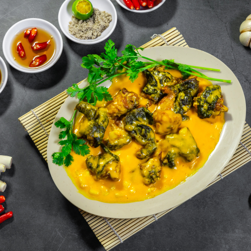 ẾCH CHIÊN SỐT TRỨNG MUỐI